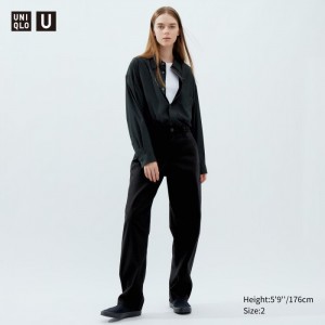 Nohavice Uniqlo Chino Damske Čierne Slovensko | F289146