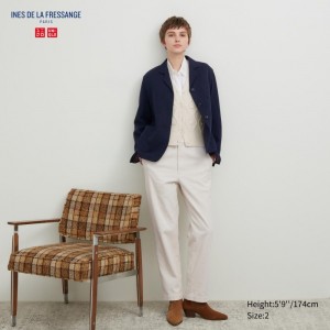 Nohavice Uniqlo Corduroy Tapered Ankle Damske Biele Slovensko | O348021