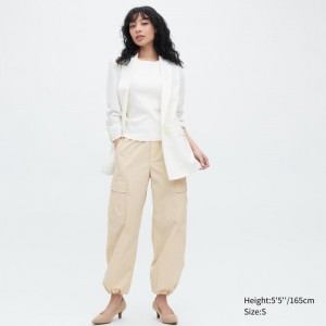 Nohavice Uniqlo Easy Cargo Damske Natural Slovensko | R709835