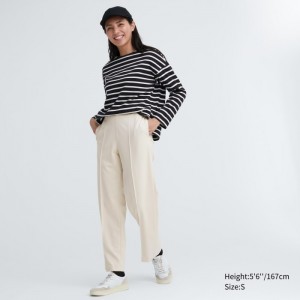 Nohavice Uniqlo Easy Siroke Topanky Rovno Damske Biele Slovensko | M201756
