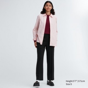 Nohavice Uniqlo Easy Siroke Topanky Rovno Damske Čierne Slovensko | I958146