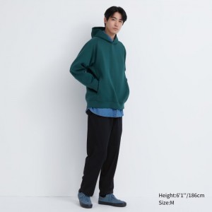 Nohavice Uniqlo Flannel Easy Ankle Panske Čierne Slovensko | B227973