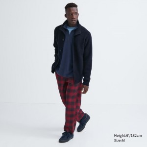 Nohavice Uniqlo Flannel Easy Ankle Panske Červené Slovensko | D120810