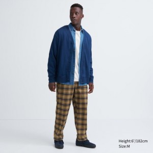 Nohavice Uniqlo Flannel Easy Ankle Panske Hnede Slovensko | A202248
