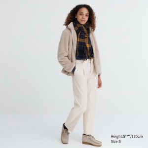 Nohavice Uniqlo HEATTECH Plisované Tapered Damske Natural Slovensko | J170792
