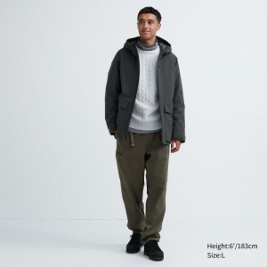 Nohavice Uniqlo HEATTECH Warm-Podsite Panske Olivovo Zelená Slovensko | H269791