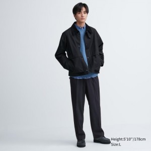 Nohavice Uniqlo Siroke Topanky-Fit Plisované Panske Námornícka Modrá Slovensko | S028790
