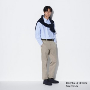 Nohavice Uniqlo Slim-Fit Chino Panske Béžové Slovensko | G815554