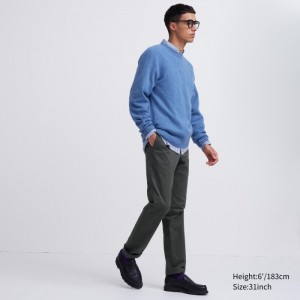 Nohavice Uniqlo Slim-Fit Chino Panske Olivovo Zelená Slovensko | P566450