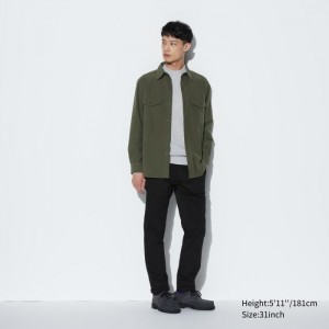 Nohavice Uniqlo Slim-Fit Chino Panske Čierne Slovensko | D967481