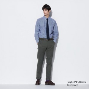 Nohavice Uniqlo Slim Fit Chino Panske Olivovo Zelená Slovensko | S706567