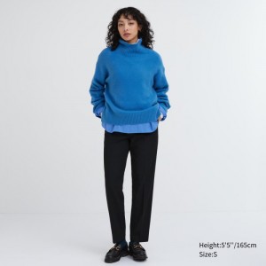 Nohavice Uniqlo Smart Ankle (2-Way Stretch, Vysoke) Damske Čierne Slovensko | P498553