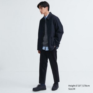 Nohavice Uniqlo Smart Ankle (2-Way Stretch, Corduroy) Panske Námornícka Modrá Slovensko | H556789