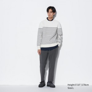 Nohavice Uniqlo Smart Ankle (2-Way Stretch, Vlna-Like) Panske Siva Slovensko | E827774