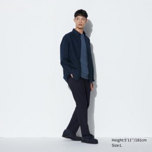 Nohavice Uniqlo Smart Ankle (2-Way Stretch, Vlna-Like) Panske Námornícka Modrá Slovensko | U610173