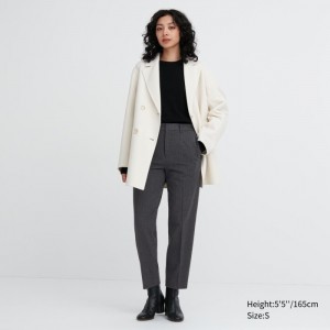 Nohavice Uniqlo Smart Brushed Ankle Damske Tmavo Siva Slovensko | I738242