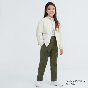 Nohavice Uniqlo Stretch Warm Podsite Detske Olivovo Zelená Slovensko | O377058