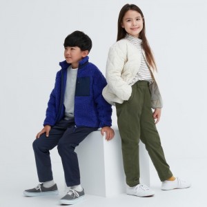 Nohavice Uniqlo Stretch Warm Podsite Detske Námornícka Modrá Slovensko | J064450
