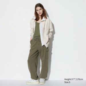 Nohavice Uniqlo Sweat Cargo Damske Olivovo Zelená Slovensko | Z083556