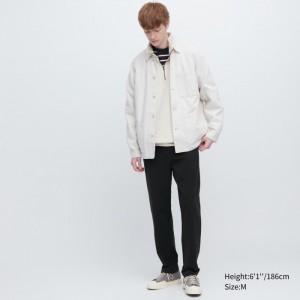 Nohavice Uniqlo Ultra Stretch DRY-EX Tapered Panske Čierne Slovensko | L303280
