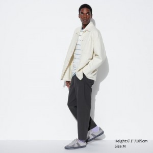 Nohavice Uniqlo Washed Jersey Ankle Panske Tmavo Siva Slovensko | C466681