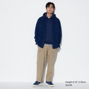 Nohavice Uniqlo Washed Jersey Ankle Panske Béžové Slovensko | Z246677