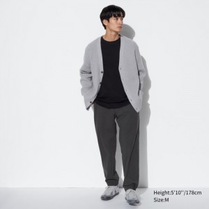 Nohavice Uniqlo Washed Jersey Jogger Panske Tmavo Siva Slovensko | J454254
