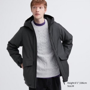 Paperova Bunda Uniqlo Hybrid (3D Cut) Panske Tmavo Siva Slovensko | T308703