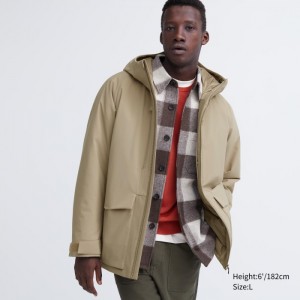 Paperova Bunda Uniqlo Hybrid (3D Cut) Panske Béžové Slovensko | P867095