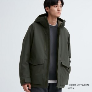 Paperova Bunda Uniqlo Hybrid (3D Cut) Panske Tmavo Zelene Slovensko | K198735