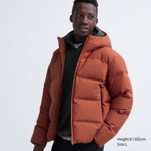 Paperova Bunda Uniqlo Seamless (3D Cut) Panske Oranžové Slovensko | L383451