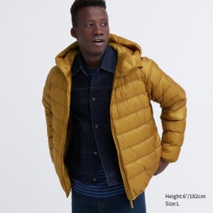 Paperova Bunda Uniqlo Ultra Light (3D Cut) Panske Žlté Slovensko | S072946