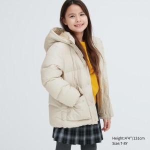 Paperova Bunda Uniqlo Warm-Polstrované Detske Biele Slovensko | Y762056