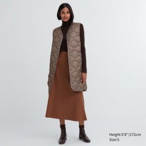 Paperova Vesta Uniqlo Ultra Light Long Damske Hnede Slovensko | G556237