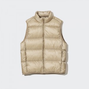 Paperova Vesta Uniqlo Ultra Light (Siroke Topanky Quilt) (2022 Edition) Panske Béžové Slovensko | F365298
