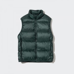 Paperova Vesta Uniqlo Ultra Light (Siroke Topanky Quilt) (2022 Edition) Panske Tmavo Zelene Slovensko | N201214