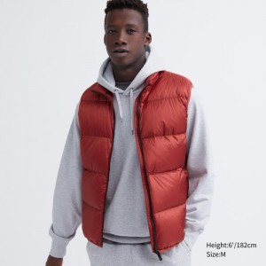 Paperova Vesta Uniqlo Ultra Light (Siroke Topanky Quilt) Panske Červené Slovensko | Y210776