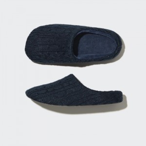 Papuce Uniqlo Cable Knit (Rubber Sole) Damske Námornícka Modrá Slovensko | F619884