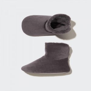 Papuce Uniqlo Fleece Room Shoes (Velour Boots) Damske Hnede Slovensko | G355807