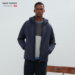 Parka Uniqlo Light Warm Polstrované Panske Námornícka Modrá Slovensko | D648080