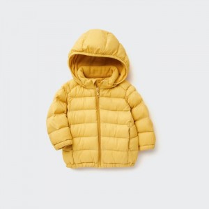 Parka Uniqlo PUFFTECH Light Washable Full-Zip (Warm Polstrované) Pre Babatka Žlté Slovensko | I943850
