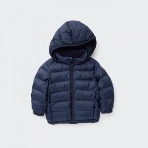 Parka Uniqlo PUFFTECH Light Washable Full-Zip (Warm Polstrované) Pre Babatka Námornícka Modrá Slovensko | B172200