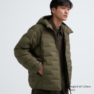 Parka Uniqlo PUFFTECH (Warm Polstrované) Damske Olivovo Zelená Slovensko | B626385