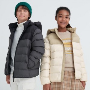 Parka Uniqlo PUFFTECH Washable (Color Block) (Warm Polstrované) Detske Tmavo Siva Slovensko | D726105