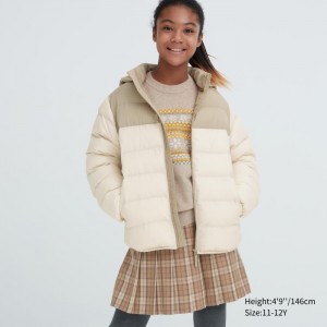 Parka Uniqlo PUFFTECH Washable (Color Block) (Warm Polstrované) Detske Natural Slovensko | D990695