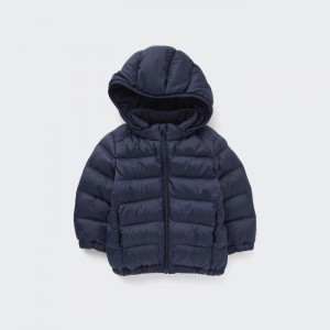 Parka Uniqlo PUFFTECH Washable Full-Zip (Warm Polstrované) Pre Babatka Námornícka Modrá Slovensko | O602189