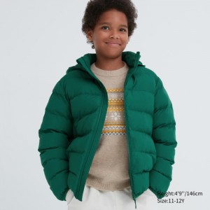 Parka Uniqlo PUFFTECH Washable (Warm Polstrované) Detske Zelene Slovensko | K566687