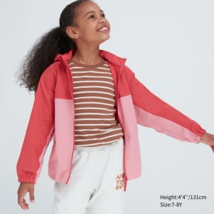 Parka Uniqlo Pocketable Nylon (Color Block) Detske Ruzove Slovensko | Q832475