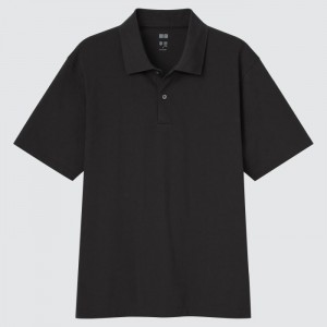 Polokosela Uniqlo AIRism (2022 Edition) Panske Čierne Slovensko | O753261