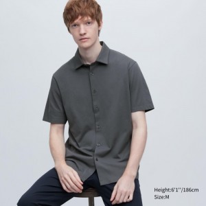 Polokosela Uniqlo AIRism Full Open Kratke-Sleeve Damske Siva Slovensko | Y909064